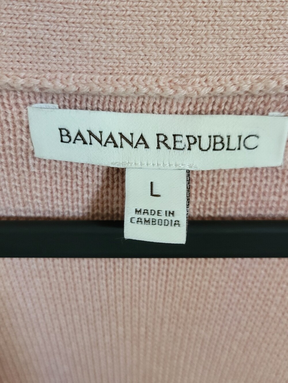 Banana Republic Larkspur Pink Cotton-Silk Flare-Sleeve Cardigan, Size L - Picture 3 of 8